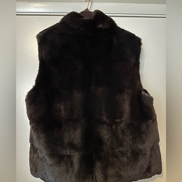 Louis Vuitton Damier Graphite Rabbit Fur Reversible Vest - Picture 4 of 15